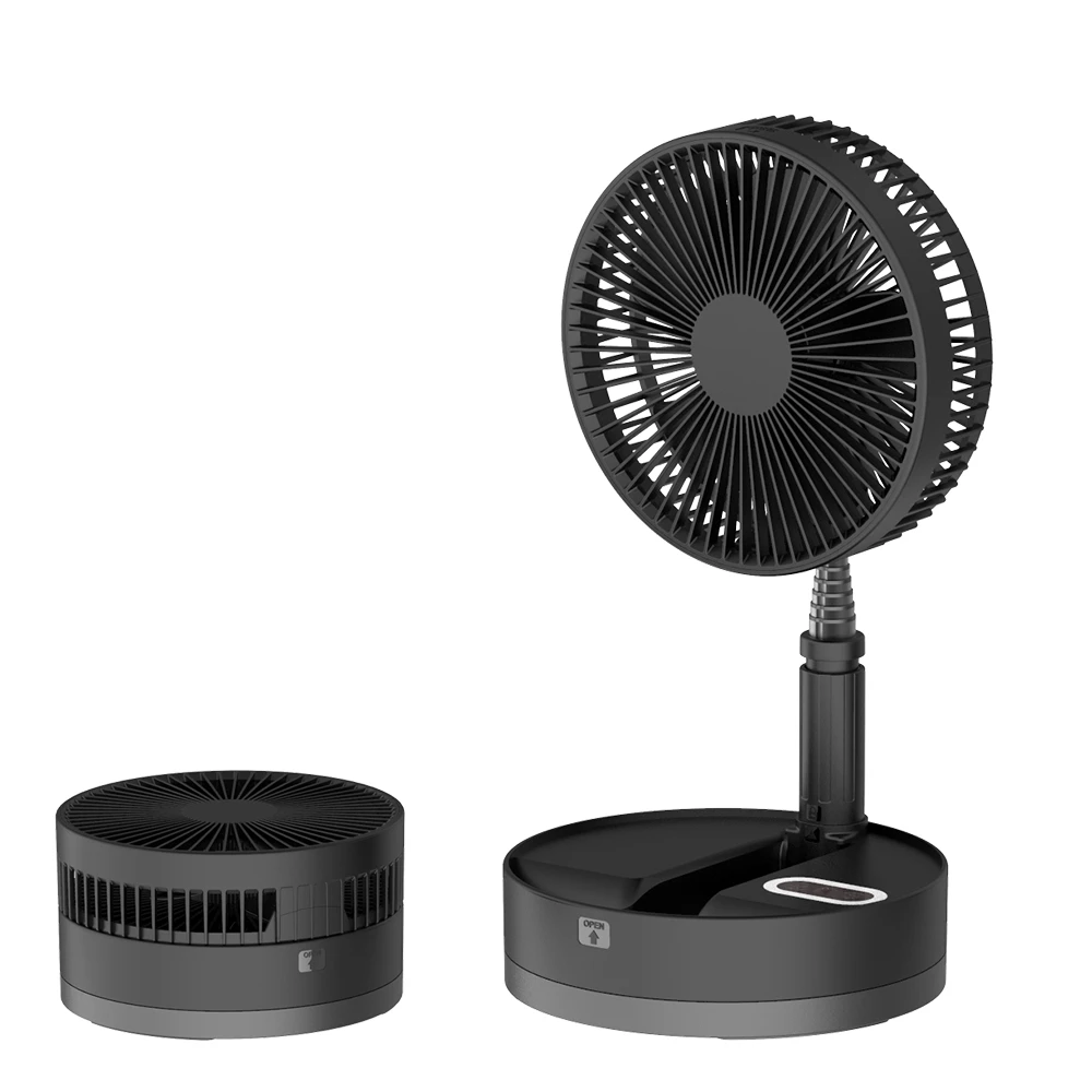 P10 Folding Retractable Camping Fan - Black 4 P10 Folding Retractable Camping Fan - Black - Image 2