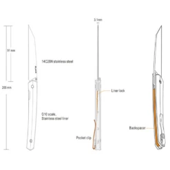 Ruike P865-B Knife -Camping And Hiking P865 B 12