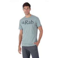Rab Stance Logo SS Tee Men's Silverpine S -Camping And Hiking QCB 08 SI 03