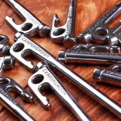 Campingmoon Stainless Steel Tent Pegs Silver -Camping And Hiking R26 8 4