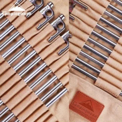 Campingmoon Stainless Steel Tent Pegs Silver -Camping And Hiking R26 8 6