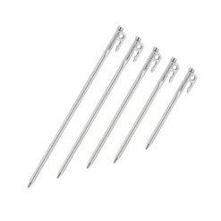 Campingmoon Stainless Steel Tent Pegs Silver -Camping And Hiking R30 8 3