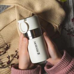 Stanley Go Slim Vacuum Bottle 9.5oz - Cream -Camping And Hiking Stanley Aida 3 1626d545 e27b 4972 b818 f0ec93d097a1