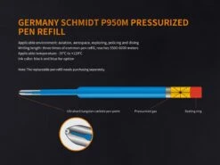 Fenix T5TI Titanium Tactical Pen (Grey) -Camping And Hiking T5Ti TacticalPen Pen Ink