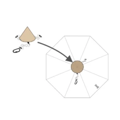 DoD Tongari Hat - One Pole Tent Cap -Camping And Hiking TG1 768 BK 3