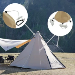 DoD Tongari Hat - One Pole Tent Cap -Camping And Hiking TG1 768 BK 9 600x600 7d734073 3cea 44a0 97db 9b3ae19c47c6
