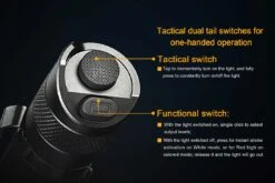 Fenix TK25 LED Flashlight RB Version Black -Camping And Hiking TK25RB Hunting Flashlight Switches