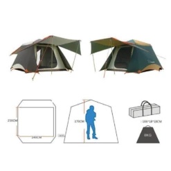 Vidalido Large Instant Cabin Tent Plus - White Coffee -Camping And Hiking TT 091 4