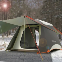 Vidalido Large Instant Cabin Tent Plus - White Coffee -Camping And Hiking TT 091 9