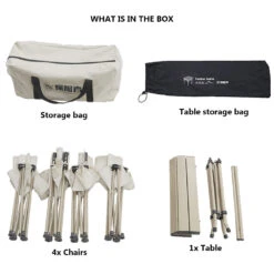 Adventurer Tanxianzhe Camping Table And Chairs Set - Khaki -Camping And Hiking TXZ 150DH 02 c7958f20 269d 4bfc 81da e5fd8041c162