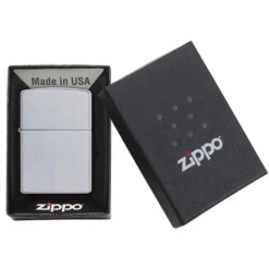 Zippo 205 Classic Satin Chrome - Refillable Windproof Lighter -Camping And Hiking zippo 205 5