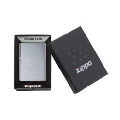 Zippo 230 Brushed Chrome Vintage With Slashes - Refillable Windproof Lighter -Camping And Hiking zippo 230 4