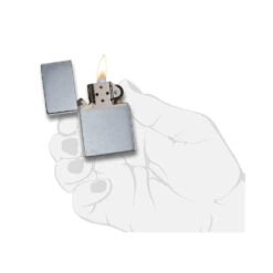 Zippo 230 Brushed Chrome Vintage With Slashes - Refillable Windproof Lighter -Camping And Hiking zippo 230 5