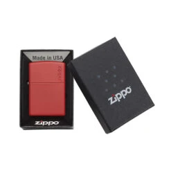 Zippo 233ZL Red Matte With Zippo Logo - Refillable Windproof Lighter -Camping And Hiking zippo 233zl 4